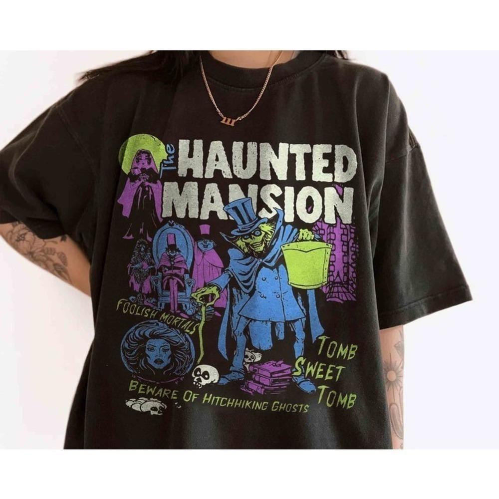 Hitchhiking Ghosts Madame Leota Hatbox Ghost Shirt Haunted Mansion Halloween